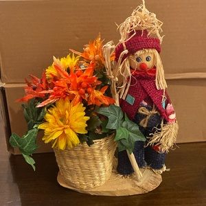 Handmade scarecrow fall decor
